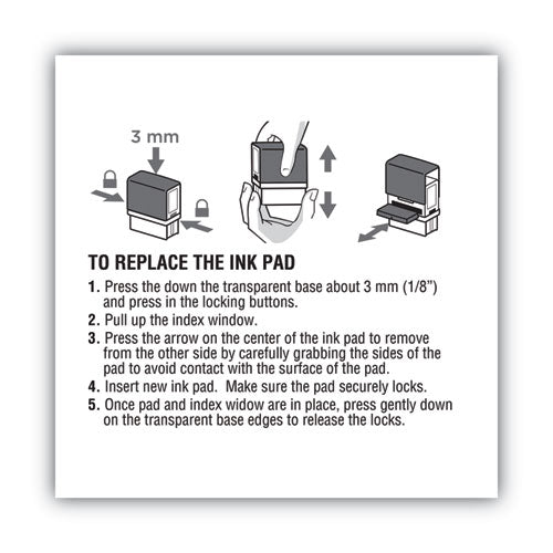 Image of COSCO 2000PLUS® 065475 Replacement Ink Pad for 2000PLUS 1SI60P, 3.13" x 0.25", Black