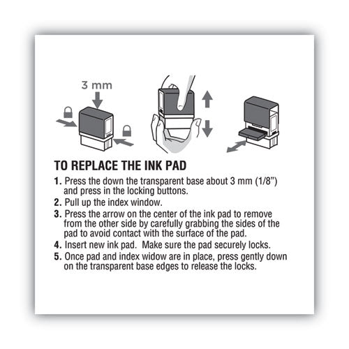 Image of COSCO 2000PLUS® 065476 Replacement Ink Pad for 2000PLUS 1SI60P, 3.13" x 0.25", Red