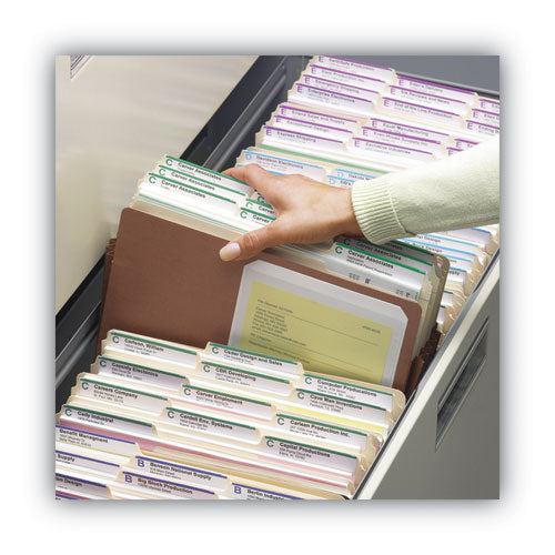 Image of Smead 73805 Redrope Drop Front File Pockets, 3.5" Expansion, Letter Size, Redrope, 50/box