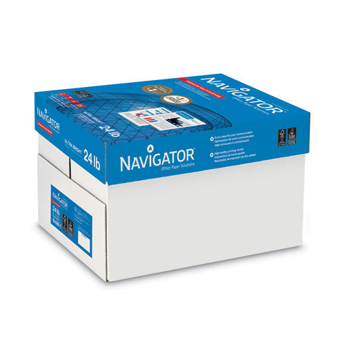 Image of Navigator® NMP1124 Premium Multipurpose Copy Paper, 97 Bright, 24 lb Bond Weight, 8.5 x 11, White, 500 Sheets/Ream, 10 Reams/Carton