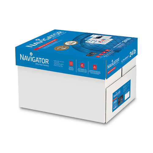 Image of Navigator® NMP1124 Premium Multipurpose Copy Paper, 97 Bright, 24 lb Bond Weight, 8.5 x 11, White, 500 Sheets/Ream, 10 Reams/Carton