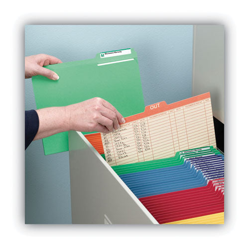 Image of Smead 51910 Manila Out Guides, Printed Form Style, 1/5-Cut Top Tab, Out, 8.5 X 11, Manila, 100/box