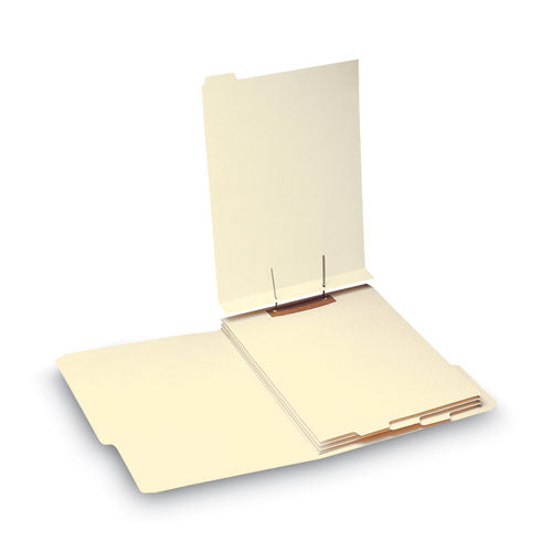 Image of Smead 35600 Stackable Folder Dividers with Fasteners, End Tab: 1/5-Cut, 1 Fastener, Letter Size, Manila, 4 Dividers/Set, 50 Sets/Pack