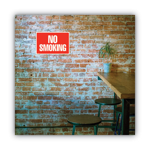 Image of COSCO 098068 Two-Sided Signs, No Smoking/no Fumar, 8 X 12, Red