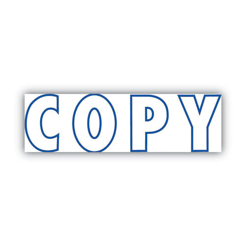 Image of COSCO 2000PLUS® 098367 Green Line Message Stamp, Copy, 1.5 x 0.56, Blue