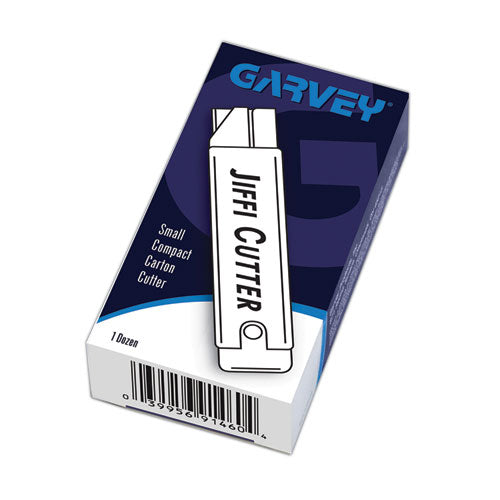 Image of COSCO 091460 Jiffi-Cutter Compact Utility Knife with Retractable Blade, 3" Metal Handle, Chrome, 12/Box