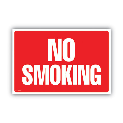 Image of COSCO 098068 Two-Sided Signs, No Smoking/no Fumar, 8 X 12, Red