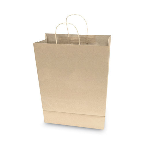 Image of COSCO 091566 Premium Shopping Bag, Rope Handles, 12" x 6.5" x 17", Kraft, 50/Box