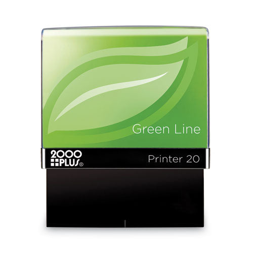 Image of COSCO 2000PLUS® 098368 Green Line Message Stamp, Entered, 1.5 x 0.56, Red