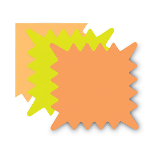 Image of COSCO 090244 Die Cut Paper Signs, 5.25 x 5.25, Square, Assorted Colors, Pack of 48 Each