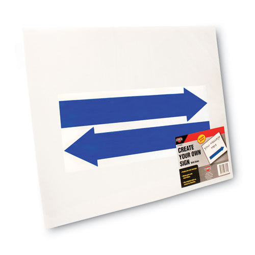 Image of COSCO 098055 Stake Sign, Blank White, Includes Directional Arrows,  15 x 19