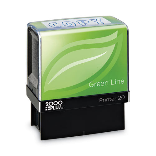 Image of COSCO 2000PLUS® 098367 Green Line Message Stamp, Copy, 1.5 x 0.56, Blue
