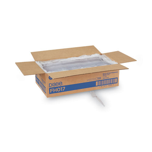 Image of Dixie® FH017 Plastic Cutlery, Heavyweight Fork, Clear, 1,000/Carton