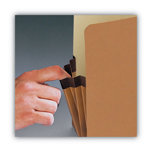 Image of Smead 74234 Redrope Drop Front File Pockets, 5.25" Expansion, Legal Size, Redrope, 10/box