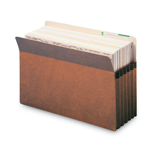 Image of Smead 74234 Redrope Drop Front File Pockets, 5.25" Expansion, Legal Size, Redrope, 10/box