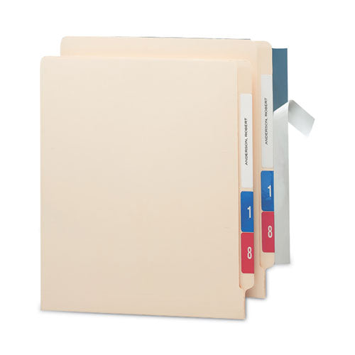 Image of Smead 67608 Seal and View File Folder Label Protector, Clear Laminate, 8 x 1.69, 100/Pack