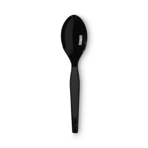 Image of Dixie® TM517 Plastic Cutlery, Heavy Mediumweight Spoon, Black, 1,000/Carton