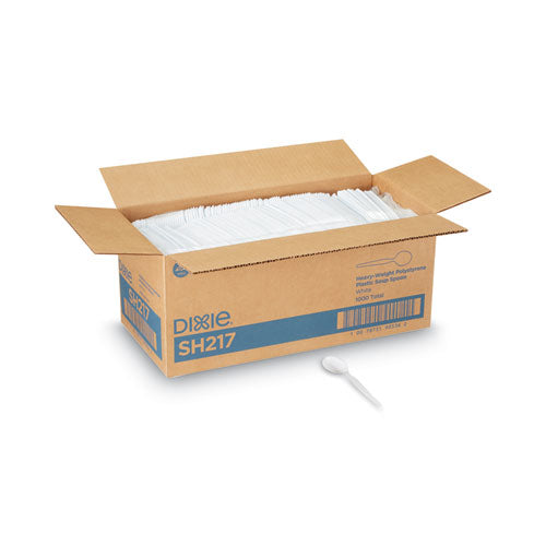 Image of Dixie® SH217 Plastic Cutlery, Heavyweight Soup Spoon, White, 1,000/Carton