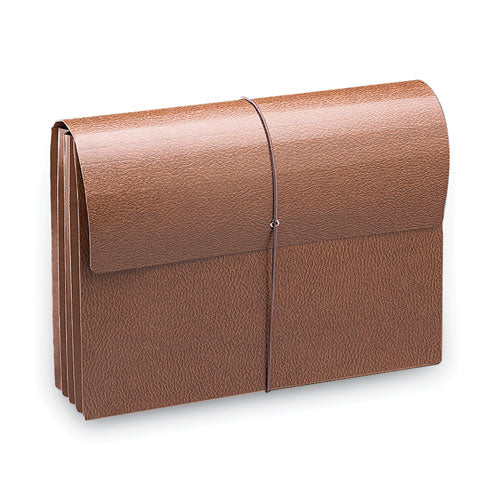 Image of Smead 71356 Classic Expanding Wallets, 3.5" Expansion, 1 Section, Elastic Cord Closure, Legal Size, Redrope