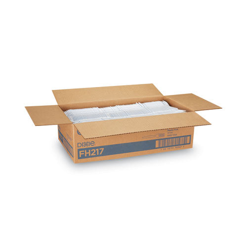 Image of Dixie® FH217 Plastic Cutlery, Heavyweight Fork, White, 1,000/Carton