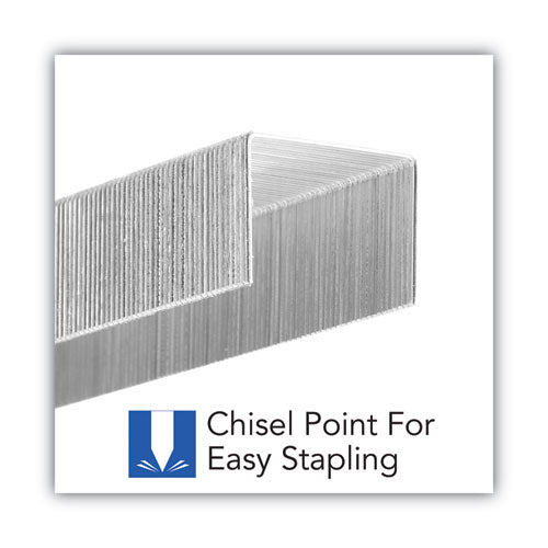 Image of Swingline® S7035550A Optima High-Capacity Staples, 0.38" Leg, 0.5" Crown, Steel, 125/Strip, 20 Strips/Box