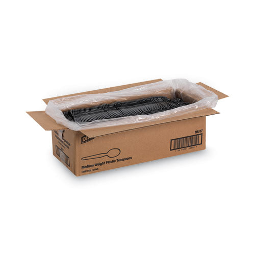 Image of Dixie® TM517 Plastic Cutlery, Heavy Mediumweight Spoon, Black, 1,000/Carton
