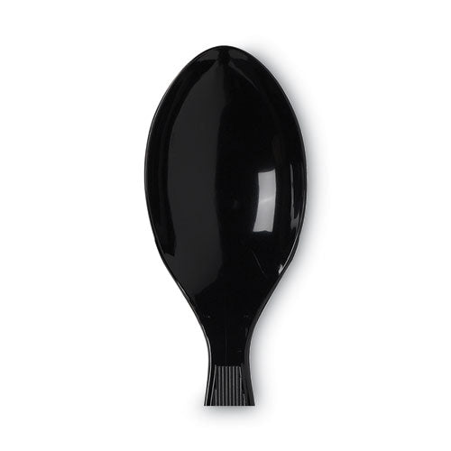 Image of Dixie® TM517 Plastic Cutlery, Heavy Mediumweight Spoon, Black, 1,000/Carton