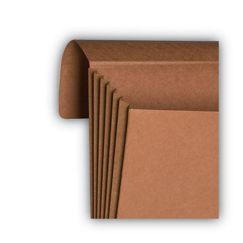 Image of Smead 71148 Redrope End Tab Wallets, 5.25" Expansion, 1 Section, Elastic Cord Closure, Straight Tabs, Legal Size, Redrope, 10/Box