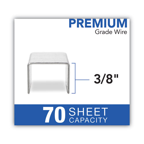Image of Swingline® S7035550A Optima High-Capacity Staples, 0.38" Leg, 0.5" Crown, Steel, 125/Strip, 20 Strips/Box
