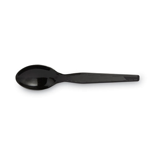 Image of Dixie® TH517 Plastic Cutlery, Heavyweight Spoon, Black, 1,000/Carton