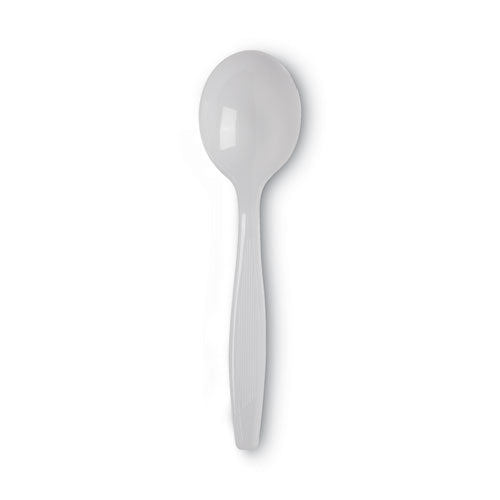 Image of Dixie® SH217 Plastic Cutlery, Heavyweight Soup Spoon, White, 1,000/Carton