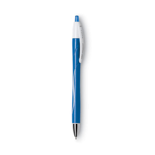 Image of BIC® VCGN11-BE Glide Exact Ballpoint Pen, Retractable, Fine 0.7 Mm, Blue Ink, Blue Barrel, Dozen