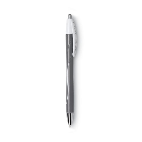 Image of BIC® VCGN11-BK Glide Exact Ballpoint Pen, Retractable, Fine 0.7 Mm, Black Ink, Black Barrel, Dozen
