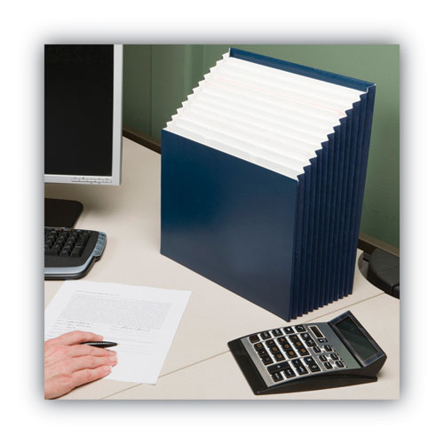 Image of Smead 70211 Stadium File, 12 Sections, 1/12-Cut Tabs, Letter Size, Navy