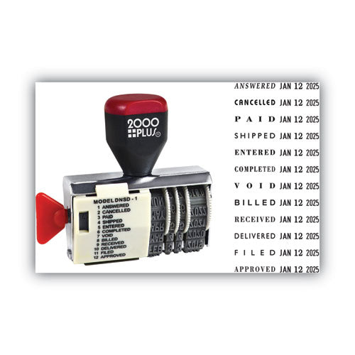Image of COSCO 2000PLUS® 010180 Dial-N-Stamp, 12 Phrases, Five Years, 1.5 X 0.13