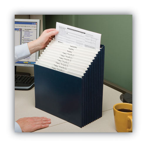 Image of Smead 70211 Stadium File, 12 Sections, 1/12-Cut Tabs, Letter Size, Navy