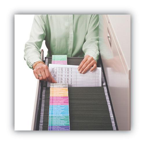 Image of Smead Viewables Hanging Folder Tabs and Labels, Complete Bulk Pack Refill, 1/3-Cut, Assorted Colors, 3.5" Wide, 100/Box
