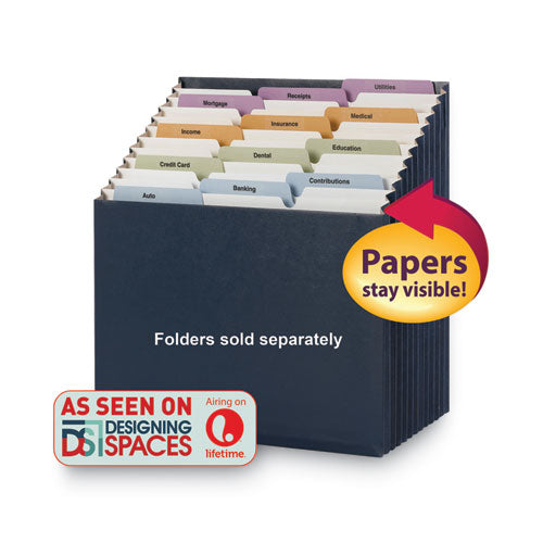 Image of Smead 70211 Stadium File, 12 Sections, 1/12-Cut Tabs, Letter Size, Navy