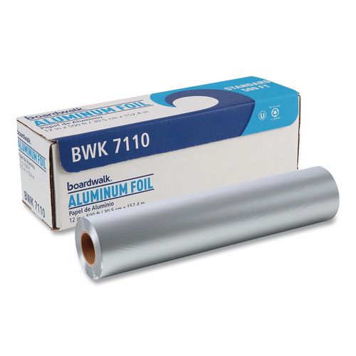 Image of Boardwalk® BWK7110 Standard Aluminum Foil Roll, 63 Gauge, 12" x 500 ft