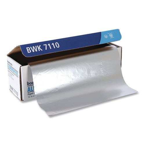 Image of Boardwalk® BWK7110 Standard Aluminum Foil Roll, 63 Gauge, 12" x 500 ft