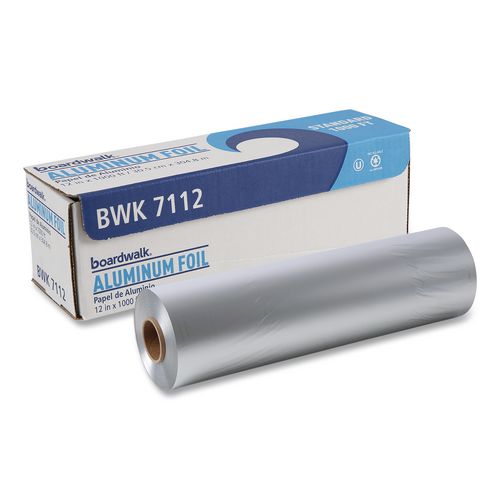 Image of Boardwalk® BWK7112 Standard Aluminum Foil Roll, 63 Gauge, 12" x 1,000 ft