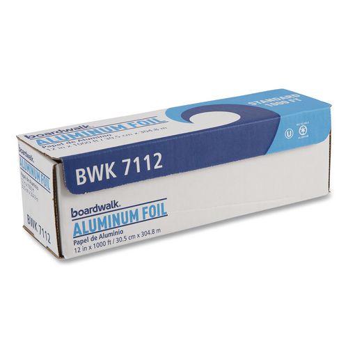 Image of Boardwalk® BWK7112 Standard Aluminum Foil Roll, 63 Gauge, 12" x 1,000 ft