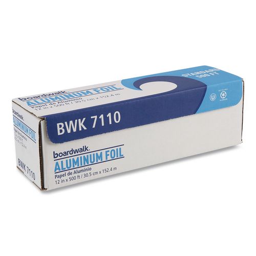 Image of Boardwalk® BWK7110 Standard Aluminum Foil Roll, 63 Gauge, 12" x 500 ft