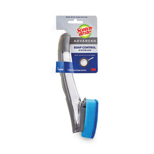Image of Scotch-Brite 451U-4 Advanced Soap Control Non-Scratch Dishwand, 4 X 11.25, Blue