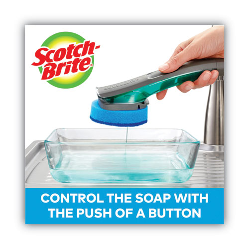 Image of Scotch-Brite 451U-4 Advanced Soap Control Non-Scratch Dishwand, 4 X 11.25, Blue