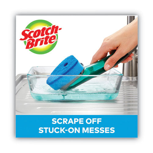 Image of Scotch-Brite 451U-4 Advanced Soap Control Non-Scratch Dishwand, 4 X 11.25, Blue