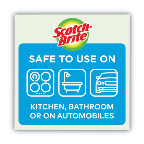 Image of Scotch-Brite® 723-2F Dobie All-Purpose Cleaning Pad, 4.3 X 2.6, 0.5" Thick, Yellow, 3/pack