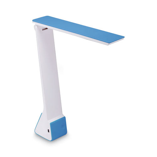 Image of BostitchÂ® Konnect Rechargeable Folding LED Desk Lamp, 2.52w x 2.13d x 11.02h, Gray/Blue
