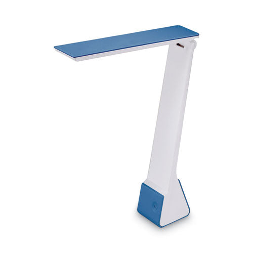 Image of BostitchÂ® Konnect Rechargeable Folding LED Desk Lamp, 2.52w x 2.13d x 11.02h, Gray/Blue