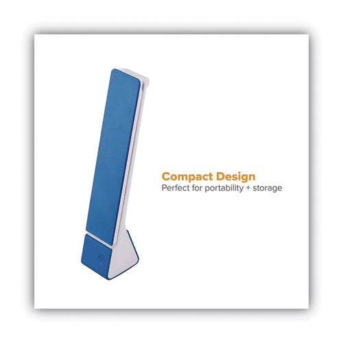 Image of BostitchÂ® Konnect Rechargeable Folding LED Desk Lamp, 2.52w x 2.13d x 11.02h, Gray/Blue